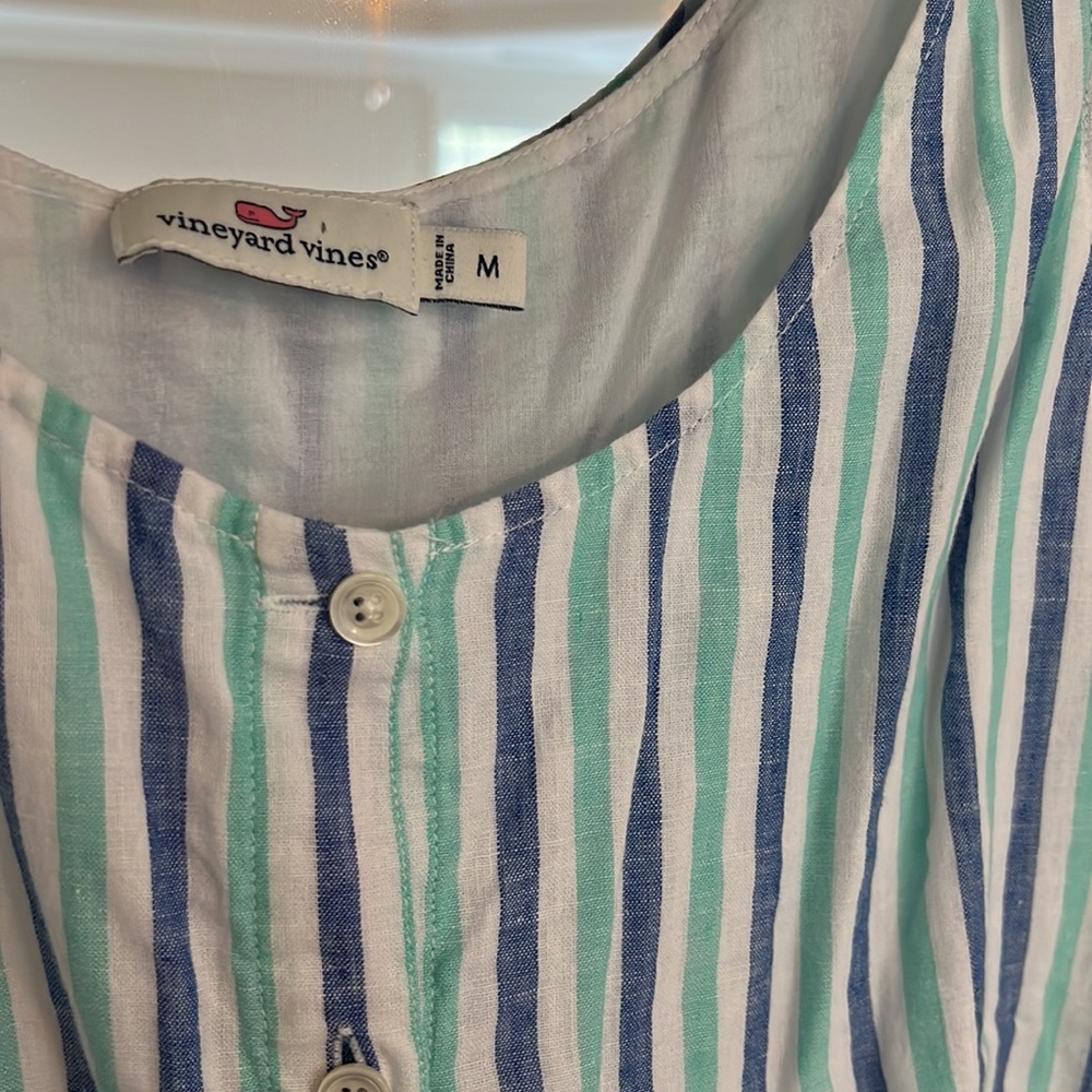 Button Front Stripe Romper - image 2